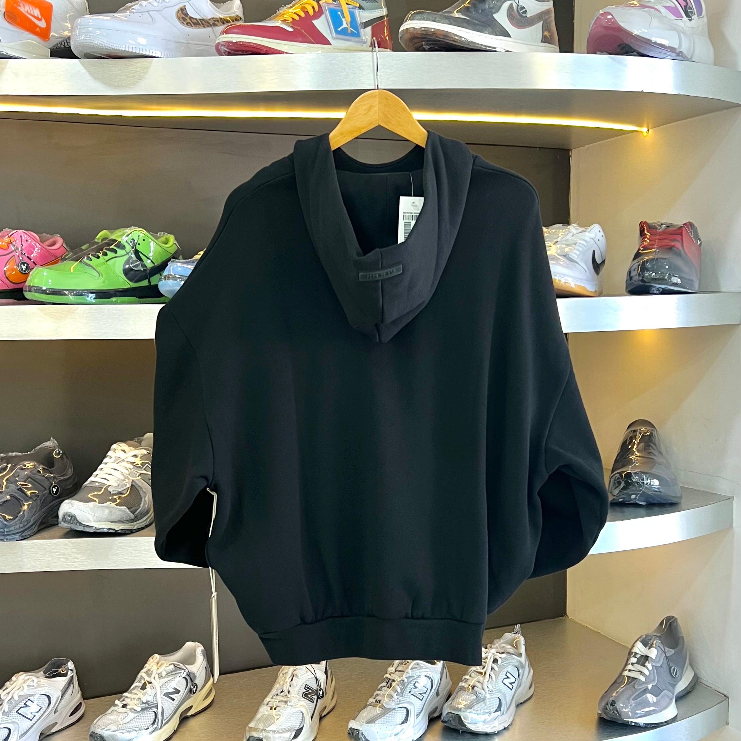 Fear of God Essentials Jet Black Hoodie