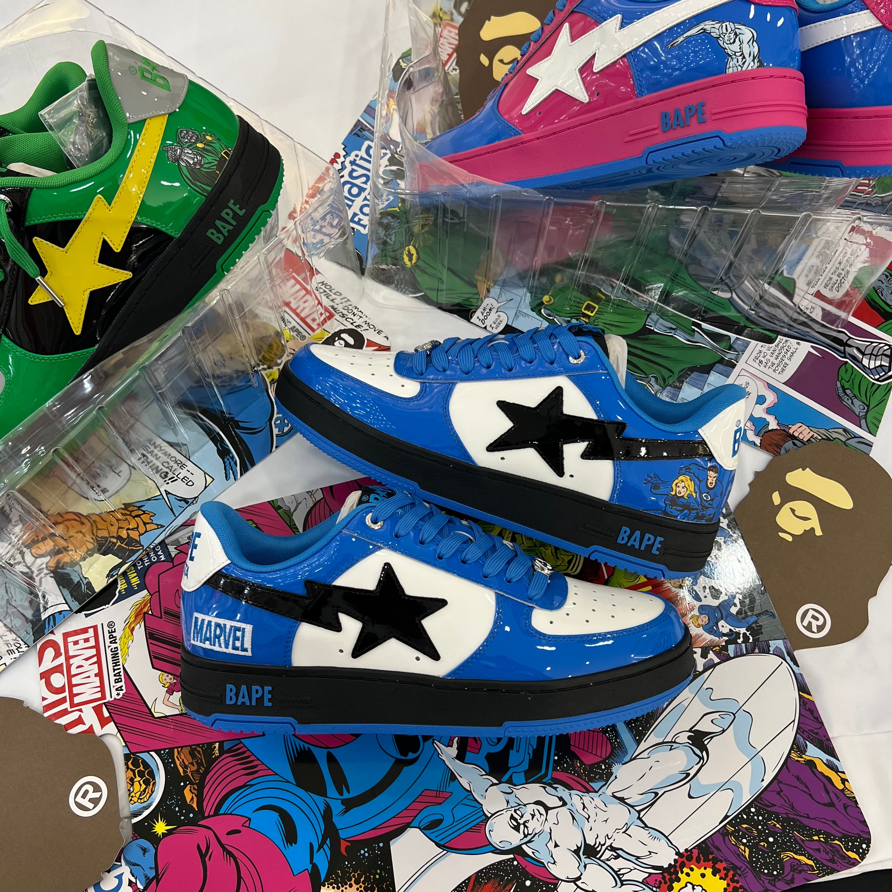 スニーカー BAPE STA FANTASTIC4 THE INVISIBLE 28cm A Bathing Ape Bape Sta x Marvel Fantastic Four Mr.Fantastic