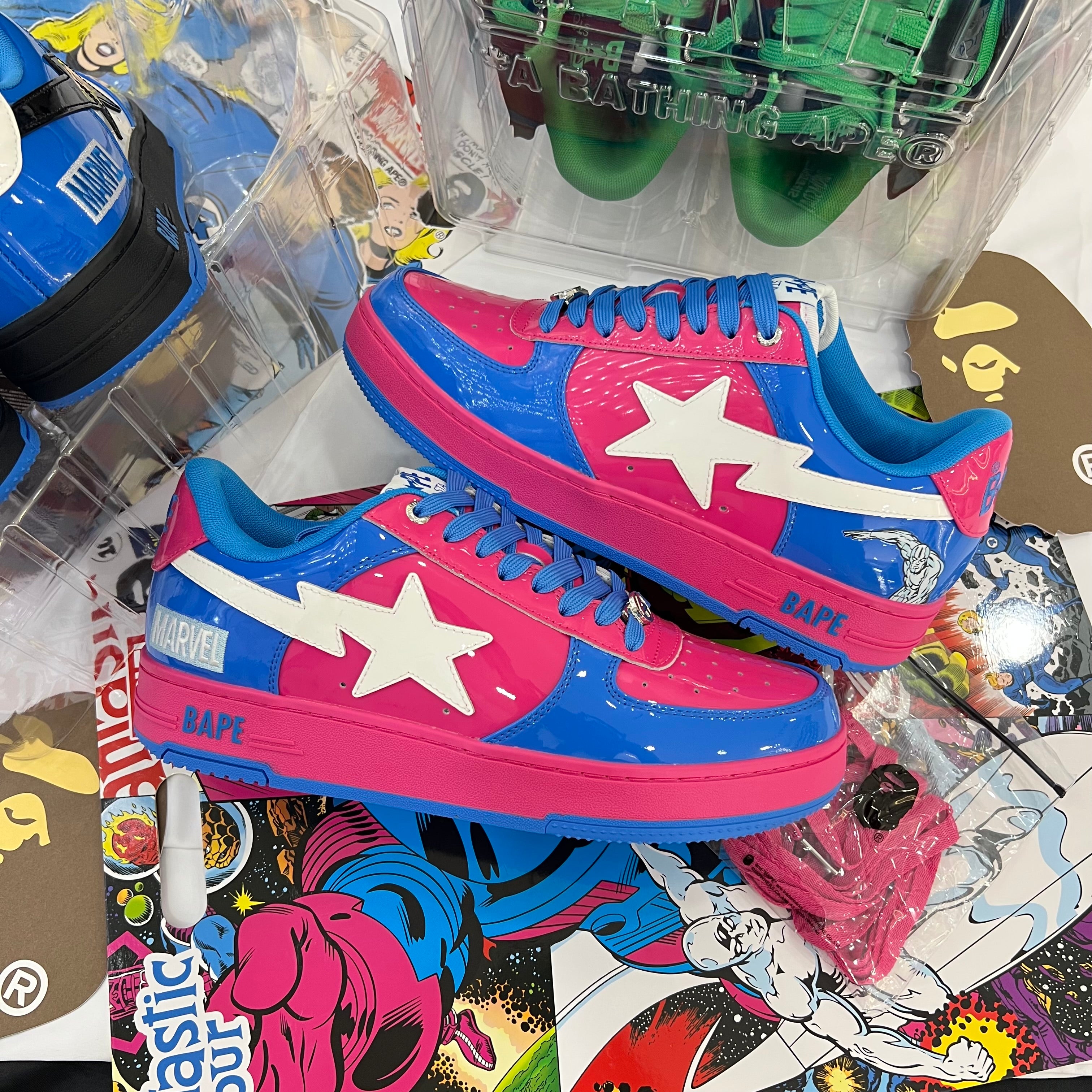 A Bathing Ape BapeSta x Marvel Fantastic Four Sliver Surfer