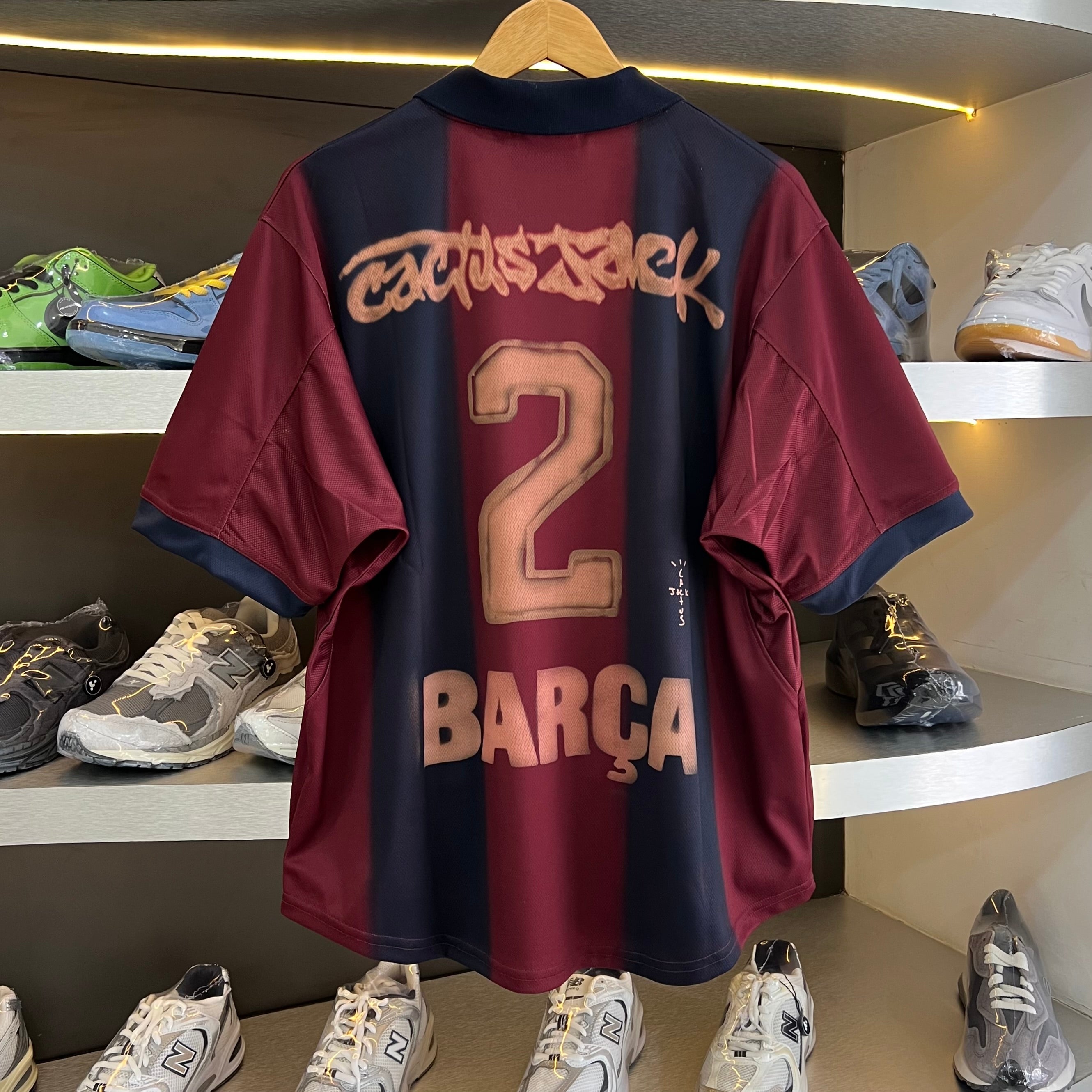 Travis Scott x Nike x FC Barcelona Retro 2000/01 Home Skeleton Jersey