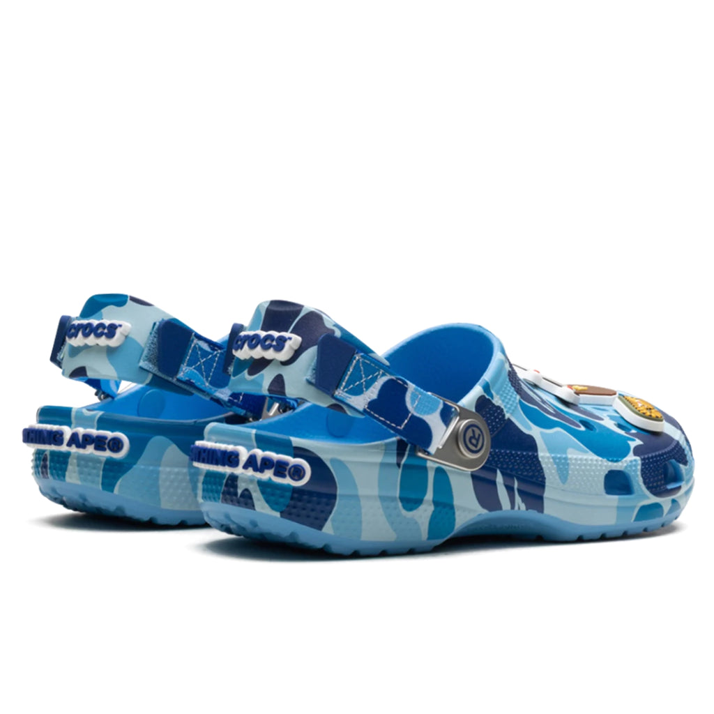 CROCS CLASSIC CLOG A BATHING APE ABC CAMO BLUE