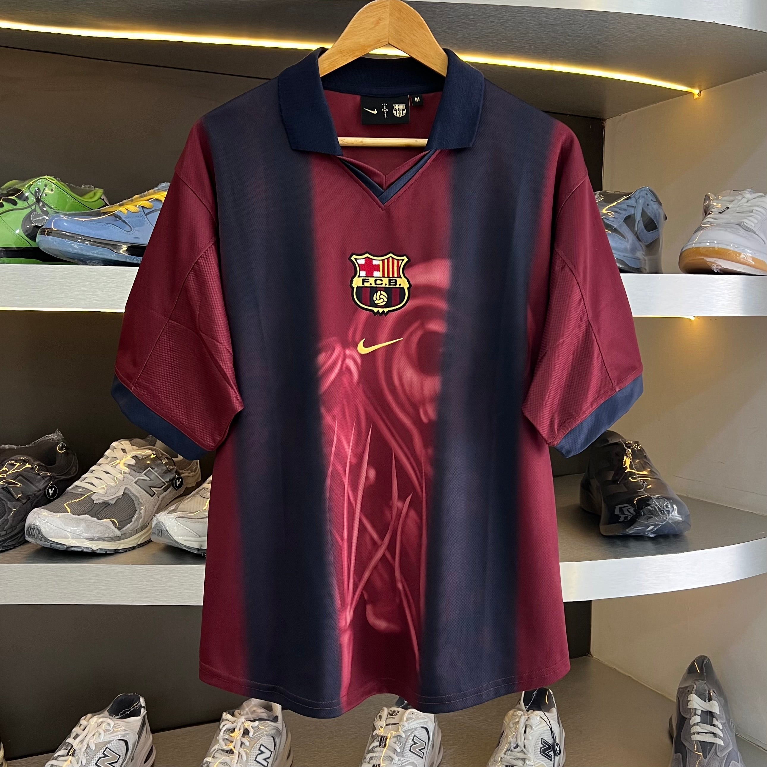 Travis Scott x Nike x FC Barcelona Retro 2000/01 Home Skeleton Jersey