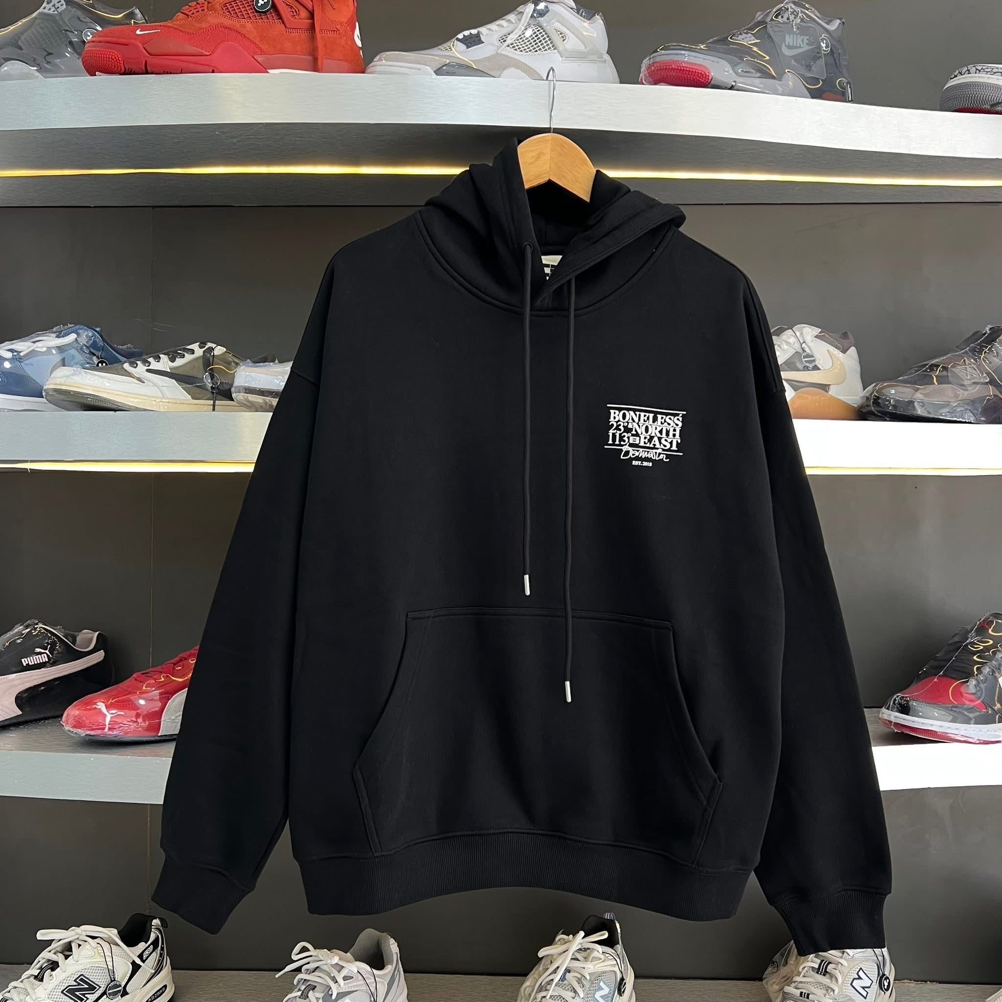 Boneless Coordinate Black Hoodie