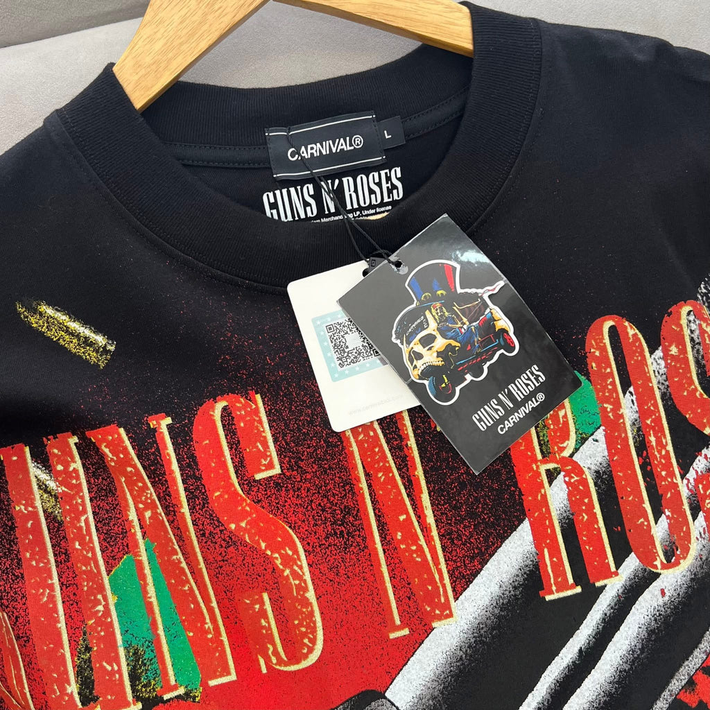 Carnival x Guns N Roses Patience Ovs Washed T-Shirt Black