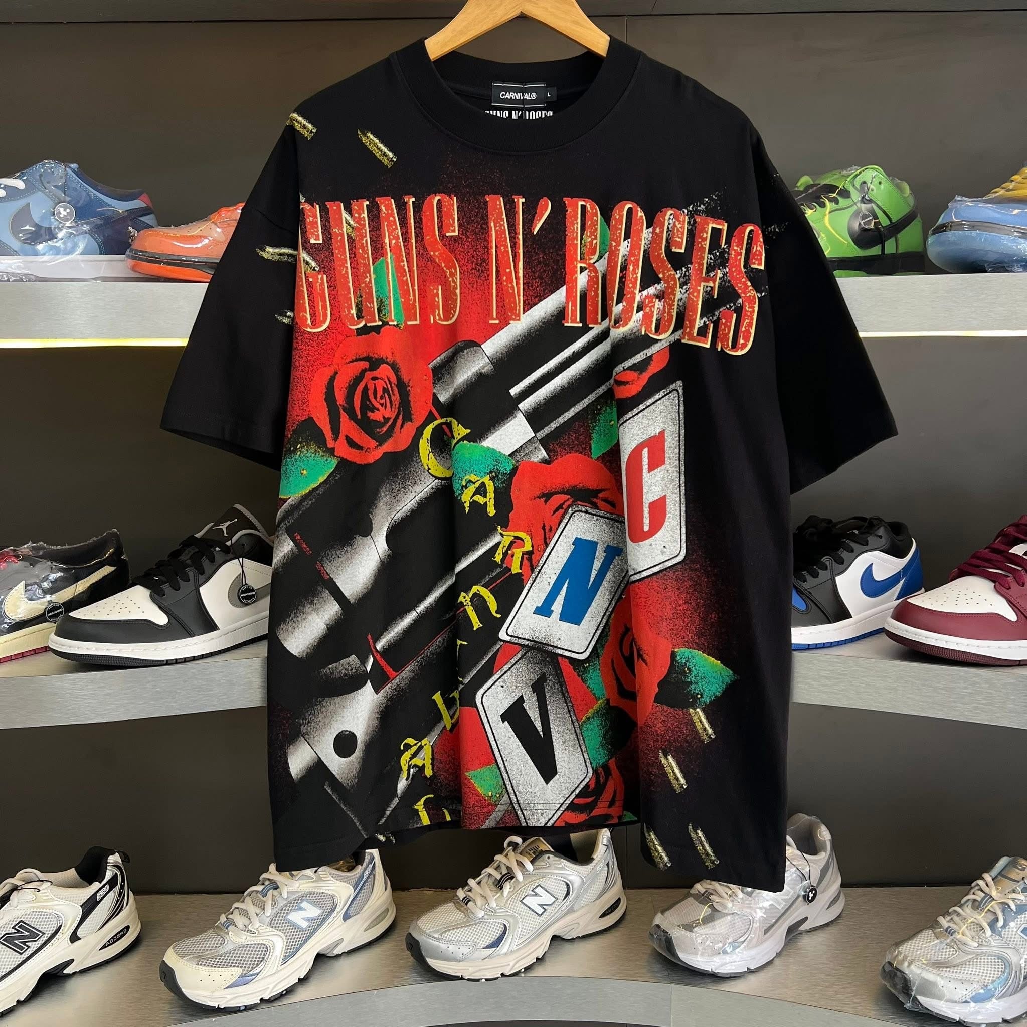 Carnival x Guns N Roses Patience Ovs Washed T-Shirt Black