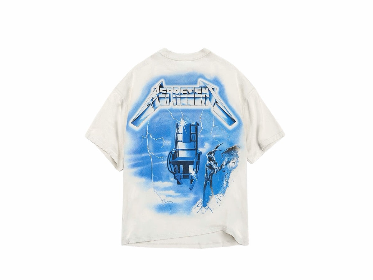 Represent x Metallica Ride The Lightning T-Shirt Flat White