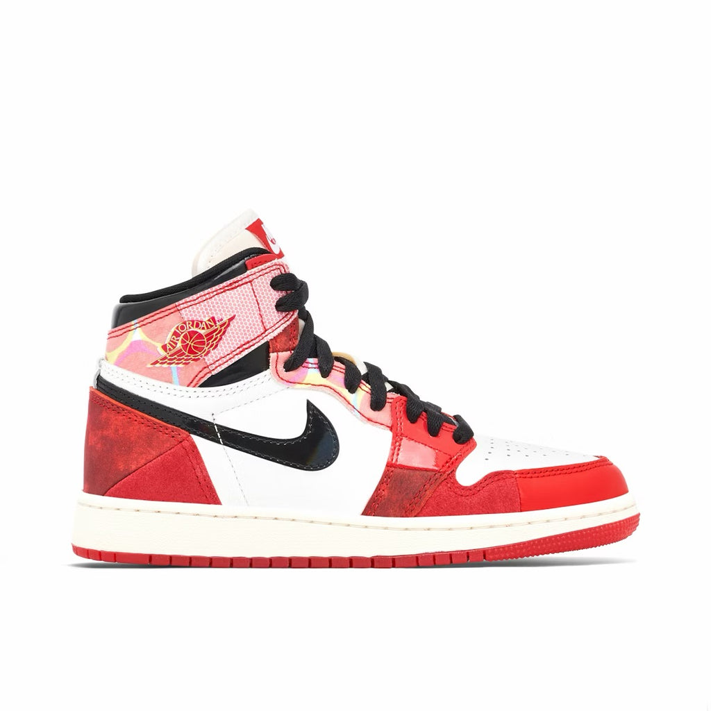 AIR JORDAN 1 HIGH X SPIDER-MAN ACROSS THE SPIDER-VERSE RED BLACK GS