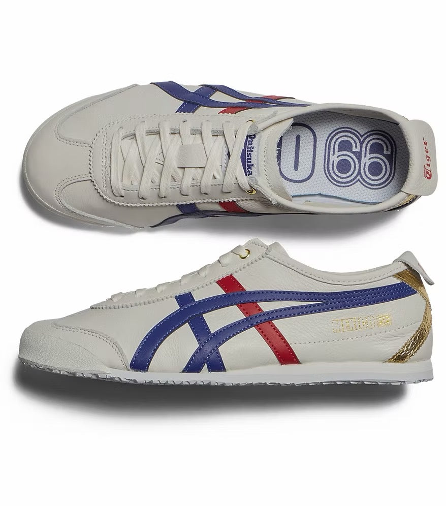 ONITSUKA TIGER MEXICO 66 BLUE RED METALLIC GOLD