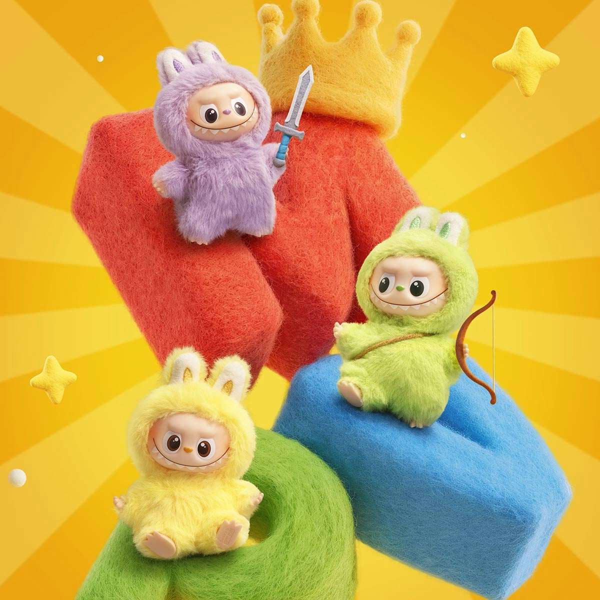 THE MONSTERS PIN FOR LOVE SERIES-Vinyl Plush Pendant (N-Z)