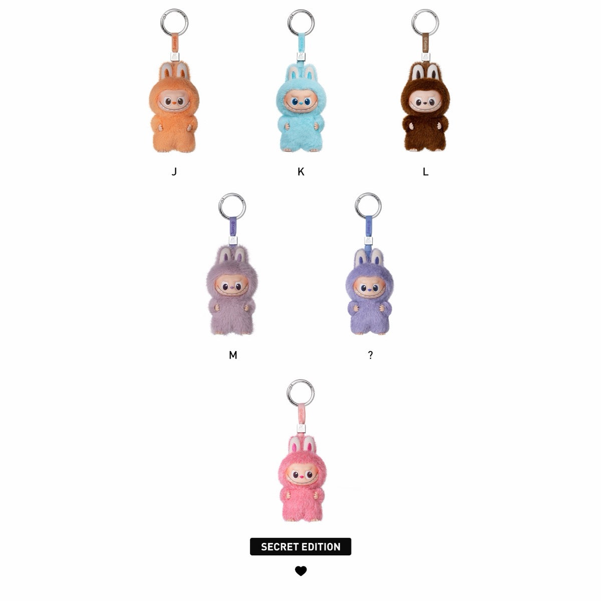THE MONSTERS PIN FOR LOVE SERIES-Vinyl Plush Pendant (A-M)