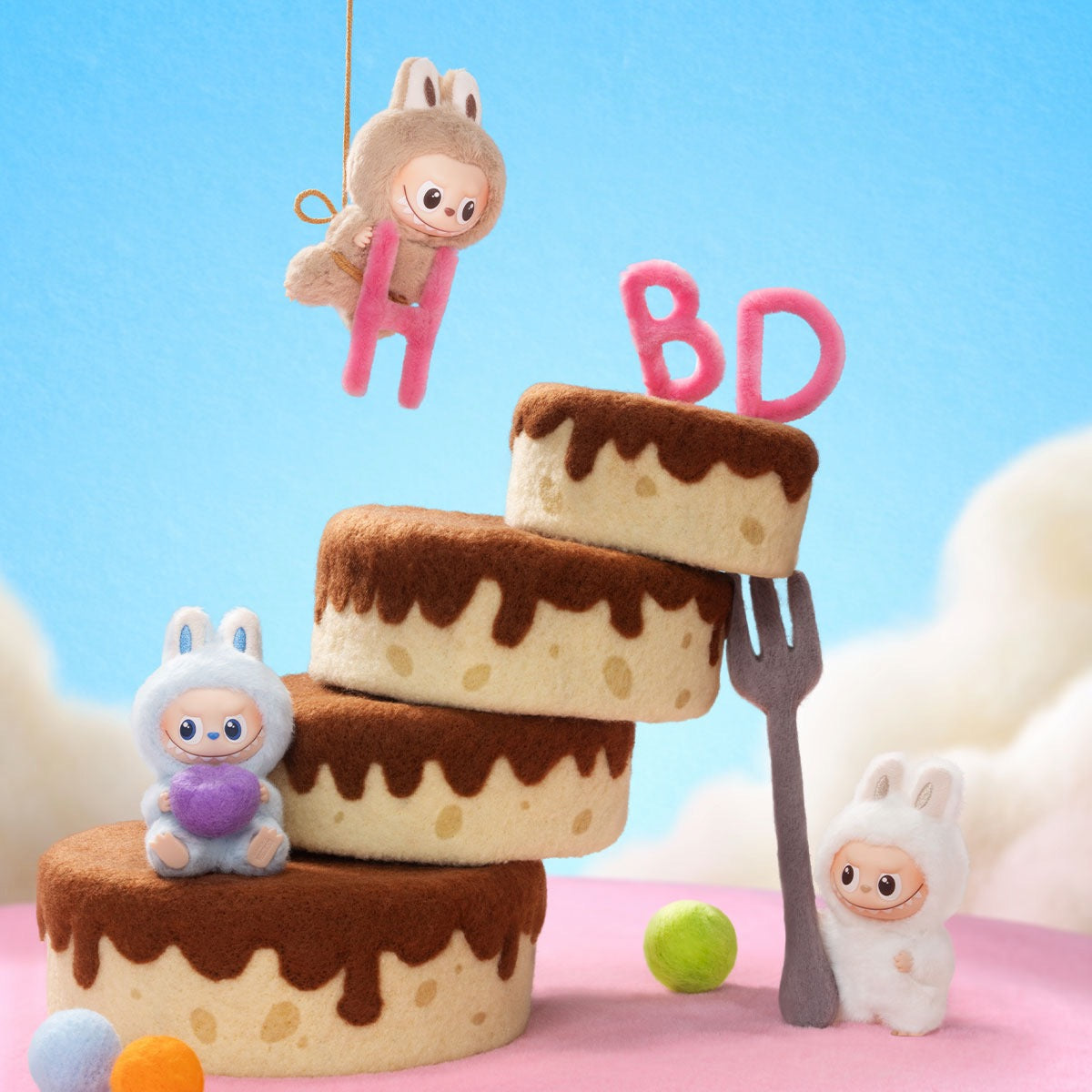 THE MONSTERS PIN FOR LOVE SERIES-Vinyl Plush Pendant (A-M)