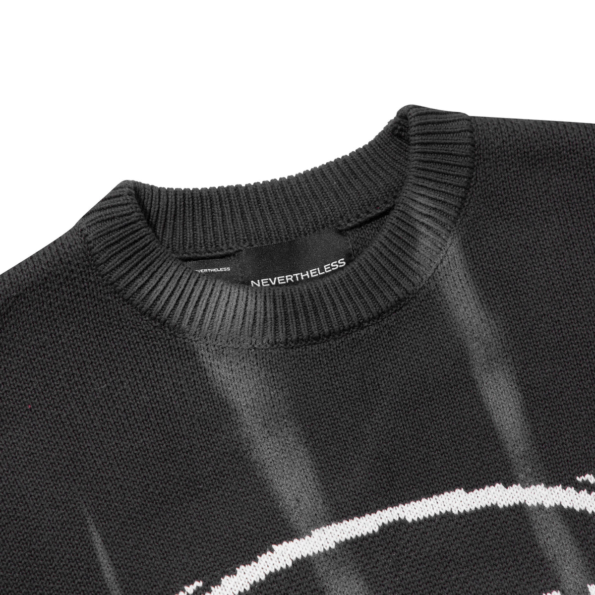 NEVERTHELESS Washed Logo Sweatshirt Black
