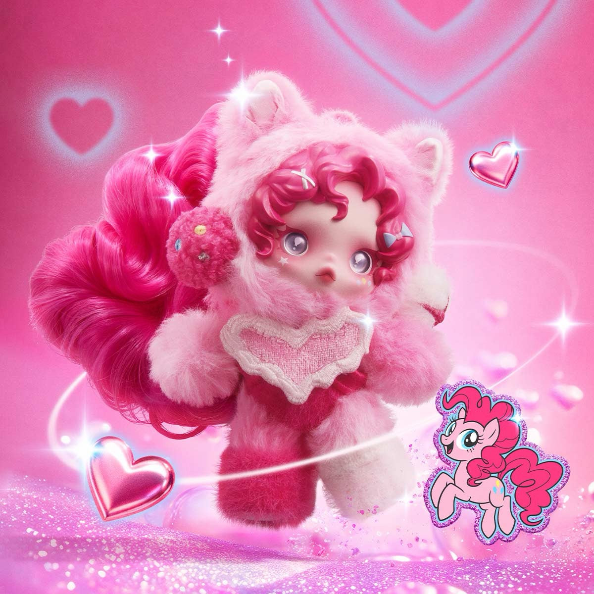 SKULL PANDA X MY LITTLE PONY SEIRES PLUSH DOLL PENDANT