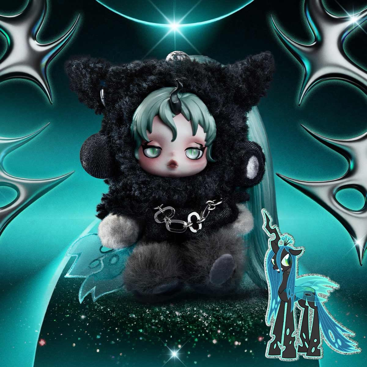 SKULL PANDA X MY LITTLE PONY SEIRES PLUSH DOLL PENDANT