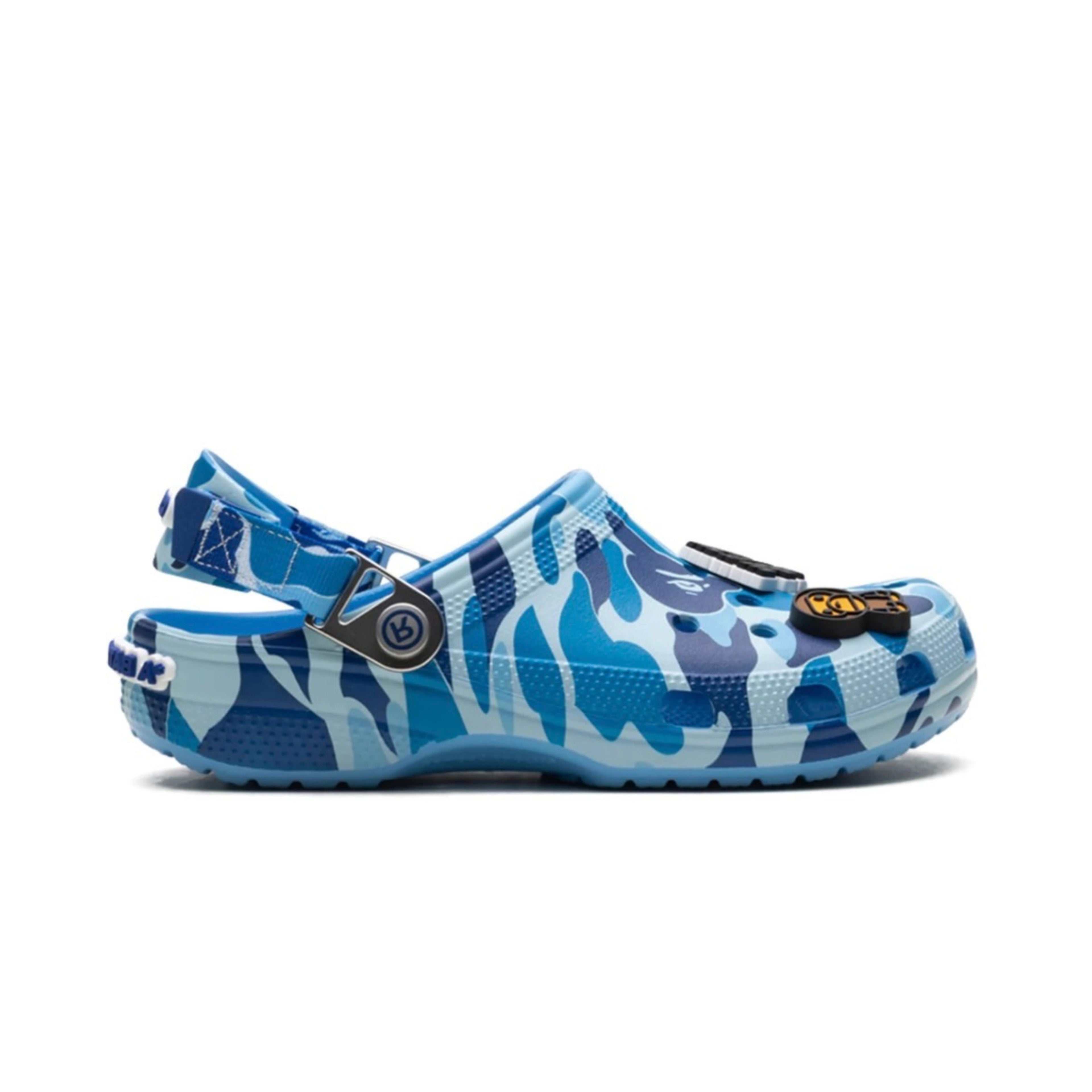 CROCS CLASSIC CLOG A BATHING APE ABC CAMO BLUE